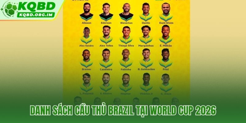 Đội hình Brazil tại World Cup 2026 quy tụ tinh hoa từ Premier League đến La Liga